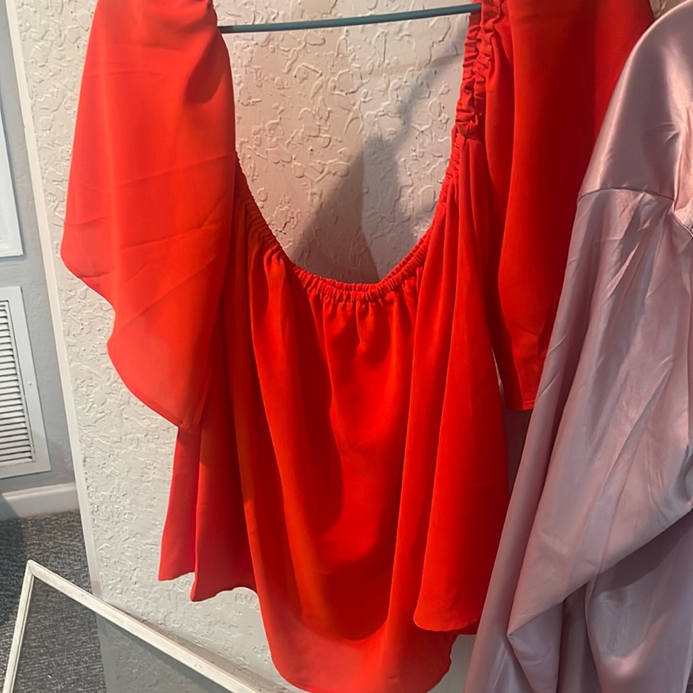 Cute light weight off the shoulder top